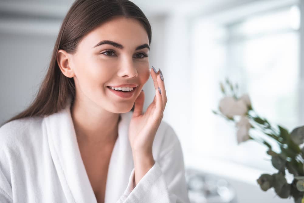 Woman watching Botox effects