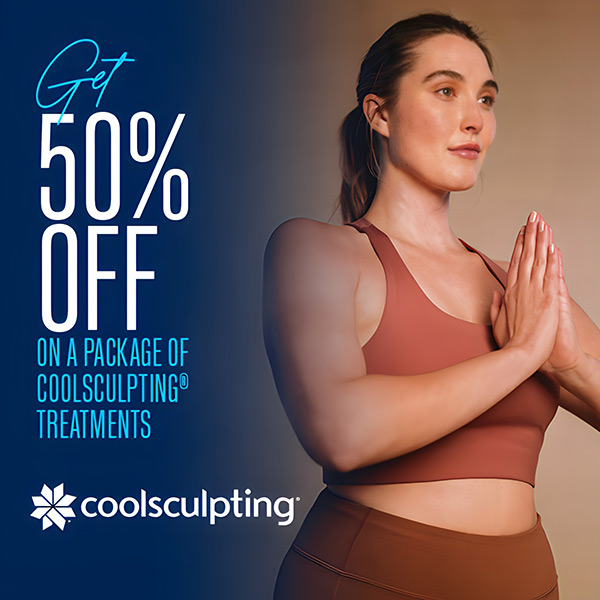 Get 50% OFF of a package of Coolsculpting Treatments